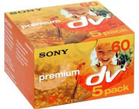 Sony 5-pack MiniDV Premium Tape - 60 min (5DVM60PR)
